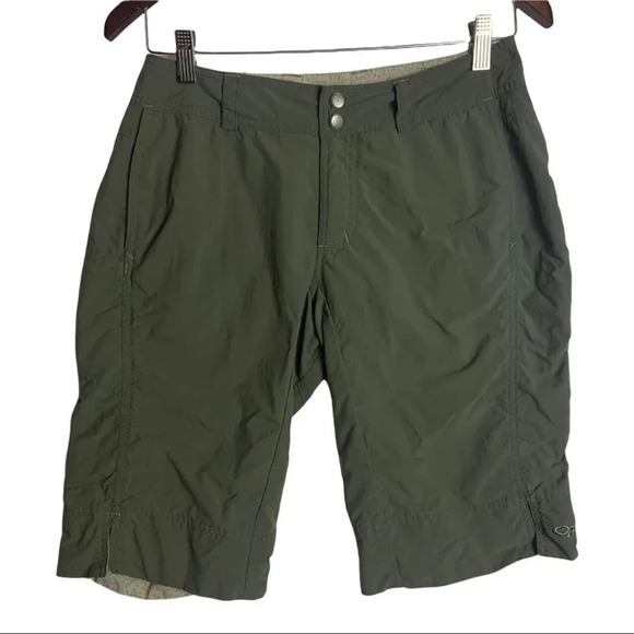 OUTDOOR RESEARCH Green Nylon Camping Casual Hiking  Shorts Size Women’s Small - Picture 1 of 11
